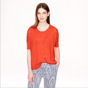J.Crew Drop Shoulder Swing Sweater 100% Linen